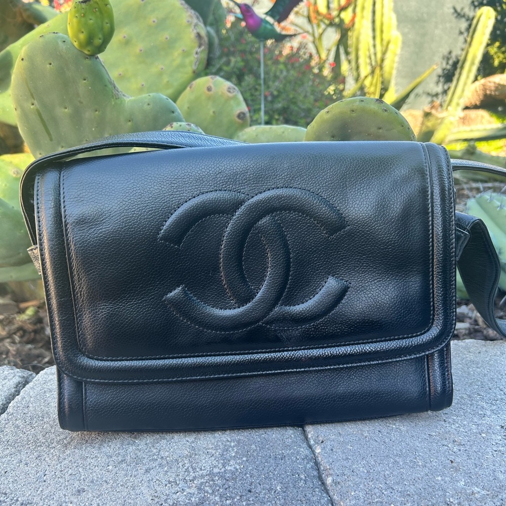 Chanel Vintage Caviar Leather CC Flap Bag